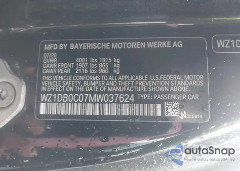 2021 Toyota Gr Supra A91 Edition from USA, damaged, VIN WZ1DB0C07MW037624